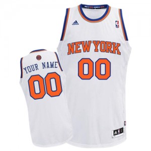 Maillot NBA New York Knicks Personnalisé Swingman Blanc Adidas Home - Enfants