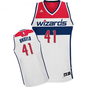 Maillot NBA Washington Wizards #41 Wes Unseld Blanc Adidas Swingman Home - Homme