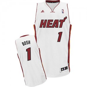 Maillot NBA Swingman Chris Bosh #1 Miami Heat Home Blanc - Homme