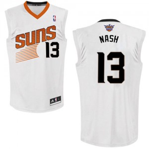 Maillot NBA Phoenix Suns #13 Steve Nash Blanc Adidas Swingman Home - Homme