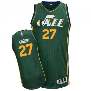 Maillot Adidas Vert Alternate Authentic Utah Jazz - Rudy Gobert #27 - Homme