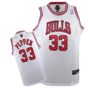Chicago Bulls #33 Nike Blanc Swingman Maillot d'équipe de NBA magasin d'usine - Scottie Pippen pour Homme