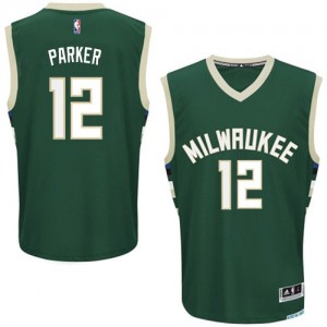 Maillot NBA Milwaukee Bucks #12 Jabari Parker Vert Adidas Authentic Road - Homme