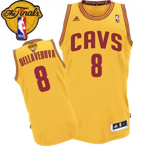 Maillot Adidas Or Alternate 2015 The Finals Patch Authentic Cleveland Cavaliers - Matthew Dellavedova #8 - Homme