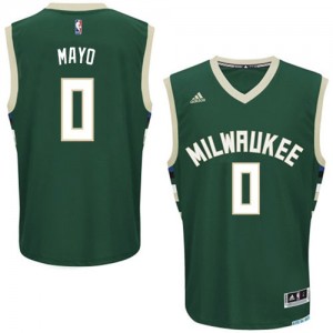 Maillot Adidas Vert Road Swingman Milwaukee Bucks - O.J. Mayo #0 - Homme