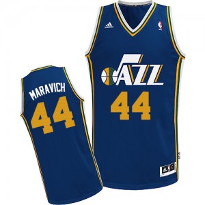 Maillot Adidas Bleu marin Road Swingman Utah Jazz - Pete Maravich #44 - Homme