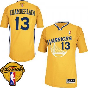 Maillot Adidas Or Alternate 2015 The Finals Patch Authentic Golden State Warriors - Wilt Chamberlain #13 - Homme
