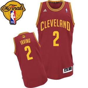 Cleveland Cavaliers #2 Adidas Road 2015 The Finals Patch Vin Rouge Swingman Maillot d'équipe de NBA à vendre - Kyrie Irving pour Homme