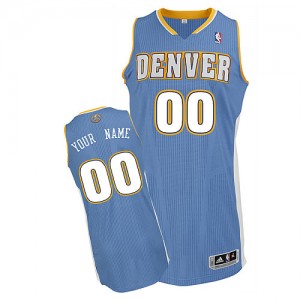 Maillot NBA Denver Nuggets Personnalisé Authentic Bleu clair Adidas Road - Homme