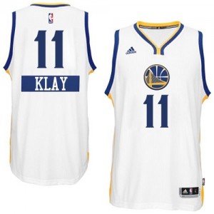 Maillot Adidas Blanc 2014-15 Christmas Day Authentic Golden State Warriors - Klay Thompson #11 - Homme