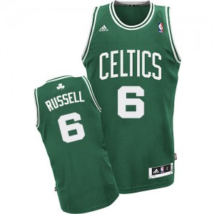 Boston Celtics Bill Russell #6 Road Swingman Maillot d'équipe de NBA - Vert (No Blanc) pour Homme