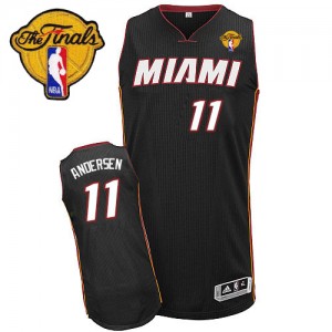 Miami Heat #11 Adidas Road Finals Patch Noir Swingman Maillot d'équipe de NBA à vendre - Chris Andersen pour Homme