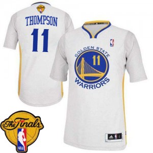 Maillot NBA Blanc Klay Thompson #11 Golden State Warriors Alternate 2015 The Finals Patch Authentic Femme Adidas