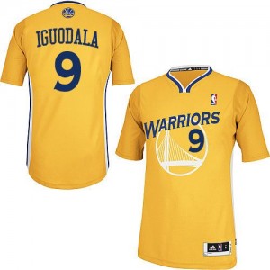 Golden State Warriors Andre Iguodala #9 Alternate Authentic Maillot d'équipe de NBA - Or pour Homme