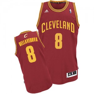 Maillot NBA Vin Rouge Matthew Dellavedova #8 Cleveland Cavaliers Road Swingman Homme Adidas