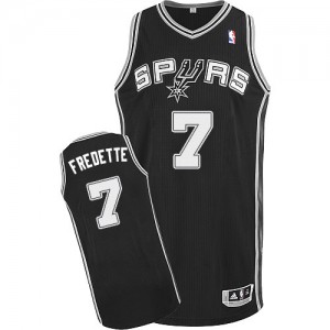 Maillot NBA San Antonio Spurs #7 Jimmer Fredette Noir Adidas Authentic Road - Homme