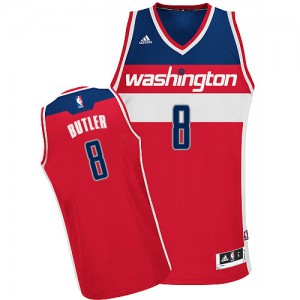 Maillot NBA Washington Wizards #8 Rasual Butler Rouge Adidas Swingman Road - Homme