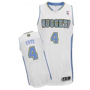 Maillot NBA Authentic Randy Foye #4 Denver Nuggets Home Blanc - Homme