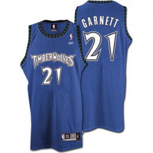 Maillot NBA Authentic Kevin Garnett #21 Minnesota Timberwolves Throwback Slate Blue - Homme