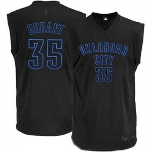 Oklahoma City Thunder Kevin Durant #35 Authentic Maillot d'équipe de NBA - Noir pour Homme