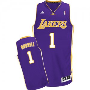 Los Angeles Lakers #1 Adidas Road Violet Swingman Maillot d'équipe de NBA prix d'usine en ligne - D'Angelo Russell pour Homme
