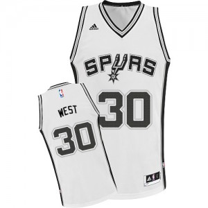 San Antonio Spurs David West #30 Home Swingman Maillot d'équipe de NBA - Blanc pour Enfants