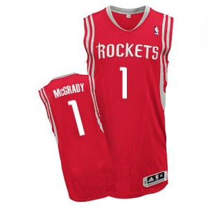 Maillot NBA Authentic Tracy McGrady #1 Houston Rockets Road Rouge - Homme