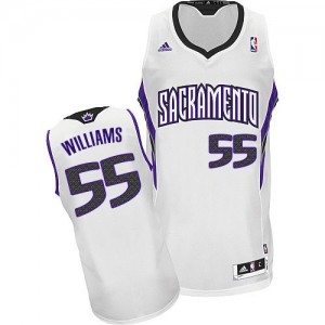 Sacramento Kings #55 Adidas Home Blanc Swingman Maillot d'équipe de NBA vente en ligne - Jason Williams pour Homme
