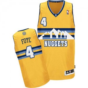Maillot NBA Or Randy Foye #4 Denver Nuggets Alternate Authentic Homme Adidas