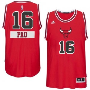 Chicago Bulls Pau Gasol #16 2014-15 Christmas Day Swingman Maillot d'équipe de NBA - Rouge pour Homme