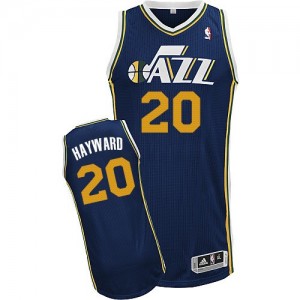 Maillot Adidas Bleu marin Road Authentic Utah Jazz - Gordon Hayward #20 - Homme