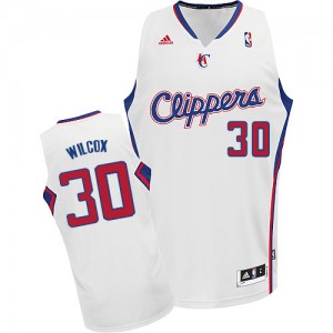 Maillot NBA Los Angeles Clippers #30 C.J. Wilcox Blanc Adidas Swingman Home - Homme