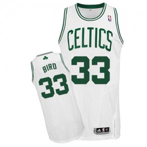 Boston Celtics Larry Bird #33 Home Authentic Maillot d'équipe de NBA - Blanc pour Homme