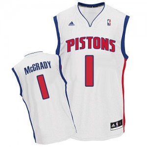 Maillot NBA Swingman Tracy McGrady #1 Detroit Pistons Home Blanc - Homme