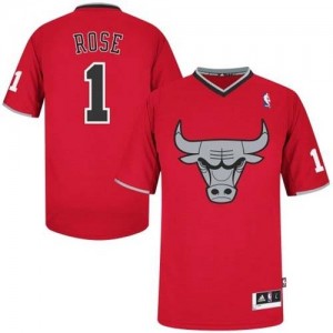 Maillot Adidas Rouge 2013 Christmas Day Authentic Chicago Bulls - Derrick Rose #1 - Homme