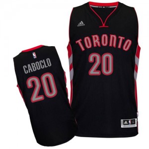 Maillot NBA Toronto Raptors #20 Bruno Caboclo Noir Adidas Swingman Alternate - Homme