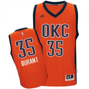 Oklahoma City Thunder #35 Adidas climacool Orange Authentic Maillot d'équipe de NBA en vente en ligne - Kevin Durant pour Homme