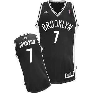 Maillot NBA Noir Joe Johnson #7 Brooklyn Nets Road Swingman Homme Adidas