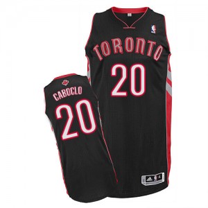 Maillot NBA Toronto Raptors #20 Bruno Caboclo Noir Adidas Authentic Alternate - Homme