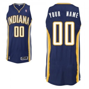 Maillot NBA Indiana Pacers Personnalisé Authentic Bleu marin Adidas Road - Homme