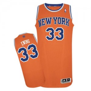 Maillot Authentic New York Knicks NBA Alternate Orange - #33 Patrick Ewing - Homme