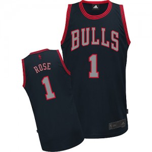 Maillot NBA Noir Derrick Rose #1 Chicago Bulls Graystone Fashion Authentic Homme Adidas