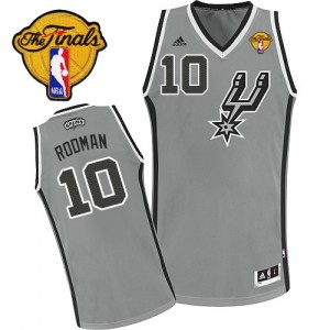 San Antonio Spurs #10 Adidas Alternate Finals Patch Gris argenté Swingman Maillot d'équipe de NBA Le meilleur cadeau - Dennis Rodman pour Homme