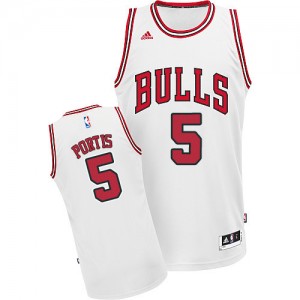 Maillot Adidas Blanc Home Swingman Chicago Bulls - Bobby Portis #5 - Homme
