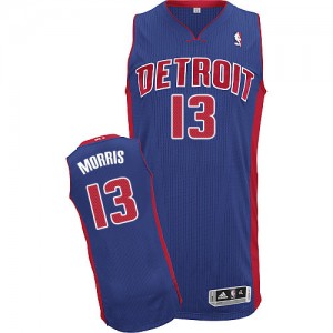 Maillot NBA Authentic Marcus Morris #13 Detroit Pistons Road Bleu royal - Homme