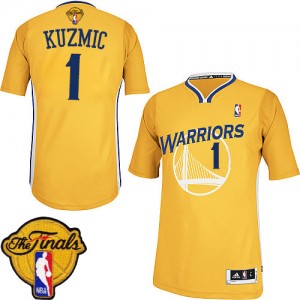 Maillot Authentic Golden State Warriors NBA Alternate 2015 The Finals Patch Or - #1 Ognjen Kuzmic - Homme