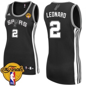 San Antonio Spurs #2 Adidas Road Finals Patch Noir Authentic Maillot d'équipe de NBA Soldes discount - Kawhi Leonard pour Femme