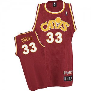Maillot Authentic Cleveland Cavaliers NBA CAVS Throwback Orange - #33 Shaquille O'Neal - Homme