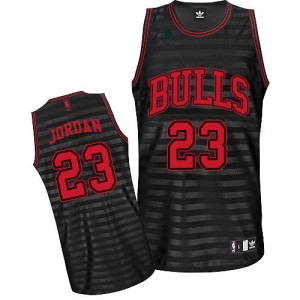 Maillot NBA Authentic Michael Jordan #23 Chicago Bulls Groove Gris noir - Homme