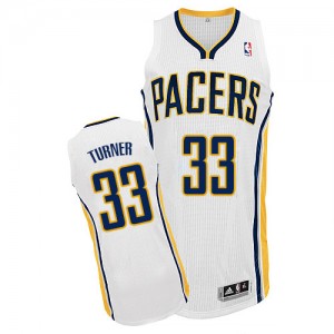 Indiana Pacers Myles Turner #33 Home Authentic Maillot d'équipe de NBA - Blanc pour Homme